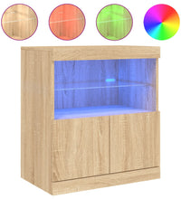Sideboard mit LED-Leuchten Sonoma-Eiche 60x37x67 cm