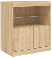 Sideboard mit LED-Leuchten Sonoma-Eiche 60x37x67 cm