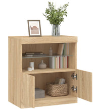 Sideboard mit LED-Leuchten Sonoma-Eiche 60x37x67 cm