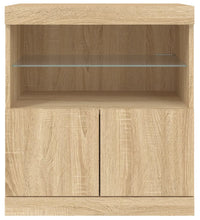 Sideboard mit LED-Leuchten Sonoma-Eiche 60x37x67 cm