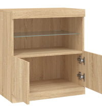 Sideboard mit LED-Leuchten Sonoma-Eiche 60x37x67 cm