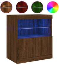 Sideboard mit LED-Leuchten Braun Eichen-Optik 60x37x67 cm