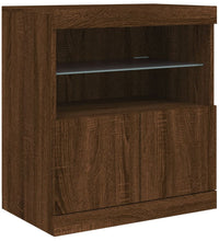Sideboard mit LED-Leuchten Braun Eichen-Optik 60x37x67 cm