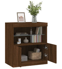 Sideboard mit LED-Leuchten Braun Eichen-Optik 60x37x67 cm