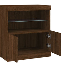Sideboard mit LED-Leuchten Braun Eichen-Optik 60x37x67 cm