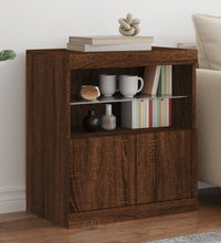 Sideboard mit LED-Leuchten Braun Eichen-Optik 60x37x67 cm