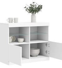 Sideboard mit LED-Leuchten Weiß 81x37x67 cm