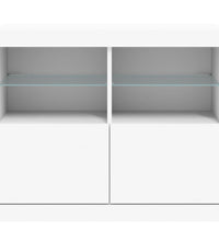 Sideboard mit LED-Leuchten Weiß 81x37x67 cm