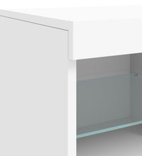 Sideboard mit LED-Leuchten Weiß 81x37x67 cm