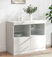 Sideboard mit LED-Leuchten Weiß 81x37x67 cm