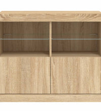 Sideboard mit LED-Leuchten Sonoma-Eiche 81x37x67 cm