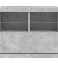 Sideboard mit LED-Leuchten Betongrau 81x37x67 cm