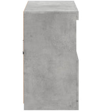 Sideboard mit LED-Leuchten Betongrau 81x37x67 cm