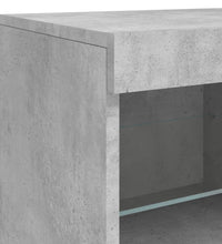 Sideboard mit LED-Leuchten Betongrau 81x37x67 cm