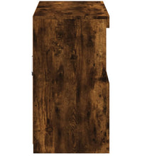 Sideboard mit LED-Leuchten Räuchereiche 81x37x67 cm