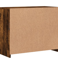 Sideboard mit LED-Leuchten Räuchereiche 81x37x67 cm