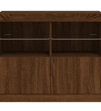 Sideboard mit LED-Leuchten Braun Eichen-Optik 81x37x67 cm