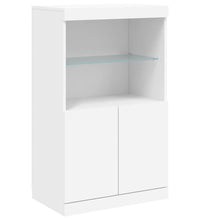 Sideboard mit LED-Leuchten Weiß 60,5x37x100 cm
