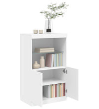Sideboard mit LED-Leuchten Weiß 60,5x37x100 cm