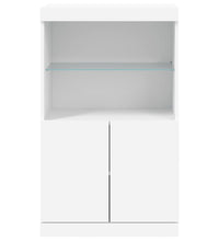 Sideboard mit LED-Leuchten Weiß 60,5x37x100 cm