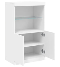 Sideboard mit LED-Leuchten Weiß 60,5x37x100 cm