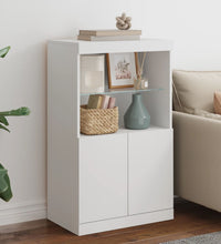 Sideboard mit LED-Leuchten Weiß 60,5x37x100 cm