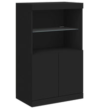 Sideboard mit LED-Leuchten Schwarz 60,5x37x100 cm