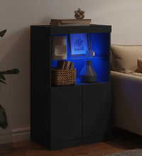 Sideboard mit LED-Leuchten Schwarz 60,5x37x100 cm
