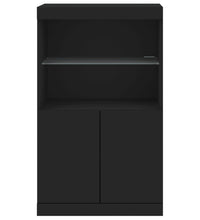 Sideboard mit LED-Leuchten Schwarz 60,5x37x100 cm