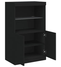 Sideboard mit LED-Leuchten Schwarz 60,5x37x100 cm