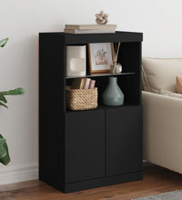 Sideboard mit LED-Leuchten Schwarz 60,5x37x100 cm