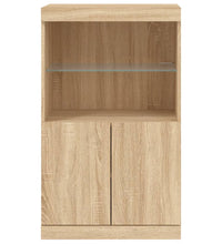 Sideboard mit LED-Leuchten Sonoma-Eiche 60,5x37x100 cm