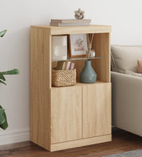 Sideboard mit LED-Leuchten Sonoma-Eiche 60,5x37x100 cm