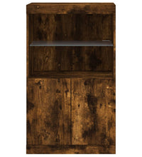 Sideboard mit LED-Leuchten Räuchereiche 60,5x37x100 cm