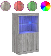 Sideboard mit LED-Leuchten Grau Sonoma 60,5x37x100 cm
