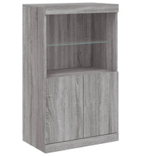Sideboard mit LED-Leuchten Grau Sonoma 60,5x37x100 cm