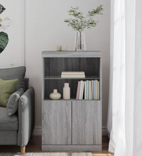 Sideboard mit LED-Leuchten Grau Sonoma 60,5x37x100 cm