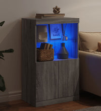 Sideboard mit LED-Leuchten Grau Sonoma 60,5x37x100 cm