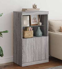 Sideboard mit LED-Leuchten Grau Sonoma 60,5x37x100 cm