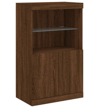 Sideboard mit LED-Leuchten Braun Eichen-Optik 60,5x37x100 cm