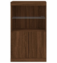 Sideboard mit LED-Leuchten Braun Eichen-Optik 60,5x37x100 cm