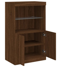 Sideboard mit LED-Leuchten Braun Eichen-Optik 60,5x37x100 cm