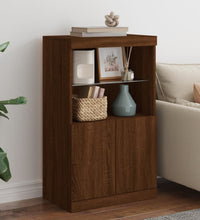 Sideboard mit LED-Leuchten Braun Eichen-Optik 60,5x37x100 cm