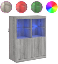Sideboard mit LED-Leuchten Grau Sonoma 81x37x100 cm