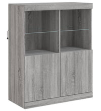 Sideboard mit LED-Leuchten Grau Sonoma 81x37x100 cm