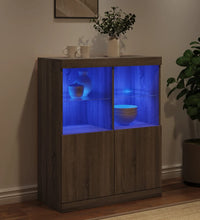 Sideboard mit LED-Leuchten Grau Sonoma 81x37x100 cm