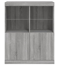 Sideboard mit LED-Leuchten Grau Sonoma 81x37x100 cm