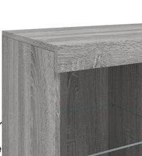 Sideboard mit LED-Leuchten Grau Sonoma 81x37x100 cm
