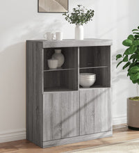 Sideboard mit LED-Leuchten Grau Sonoma 81x37x100 cm