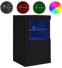 Sideboard mit LED-Leuchten Schwarz 41x37x67 cm